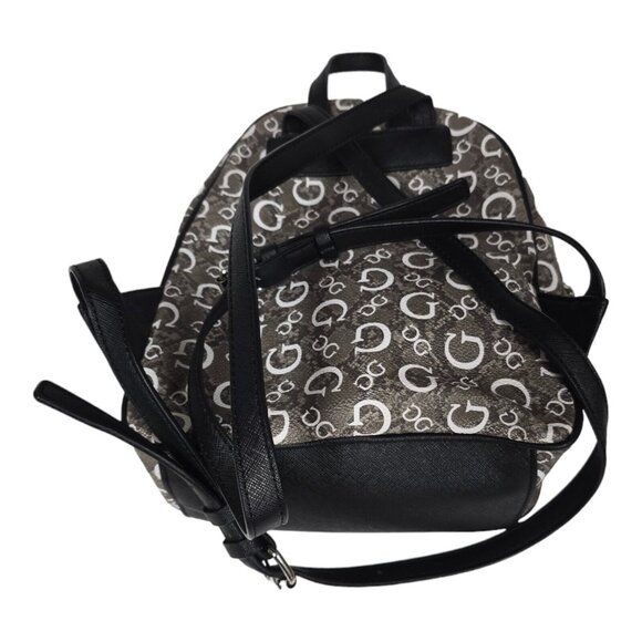 Guess Elkton Signature Logo Mini Purse Backpack Compact Designer Diaper Bag Gray - Picture 5 of 13